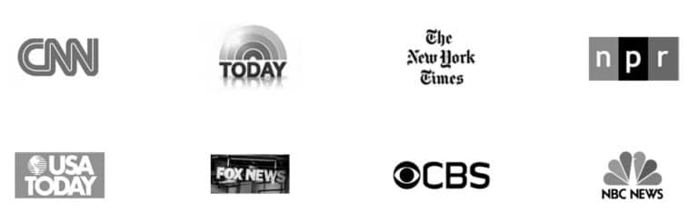 Various news media outlets that our clients have been featured on