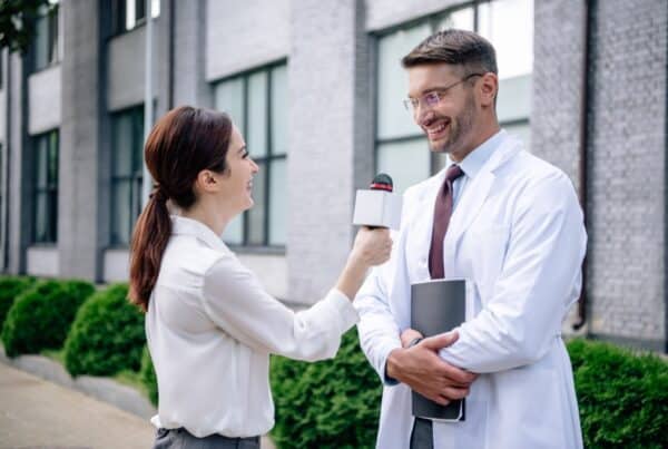 Doctor interviewed on the news