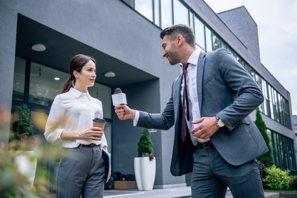 Realtor interviewed on the news